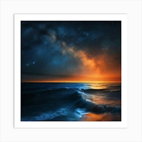 Sunrise Over The Ocean Art Print