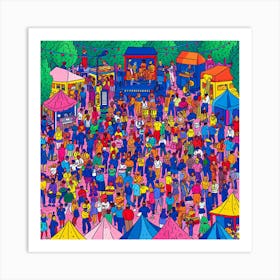 Festival In The Park Art Print