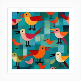 Colorful Birds 3 Art Print