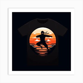 Ninja Sunset Art Print