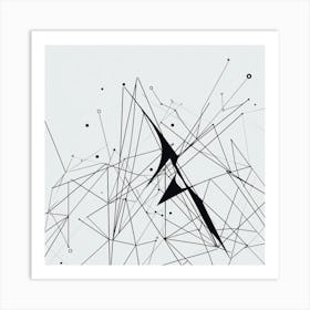 Abstract Lines And Dots Art Print