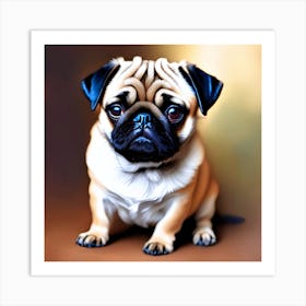 Pug Dog Art Print