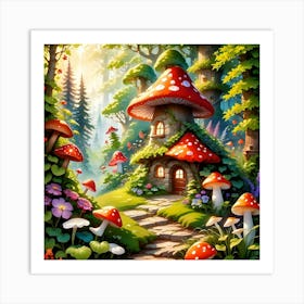 Fairy House In The Forest Art Print