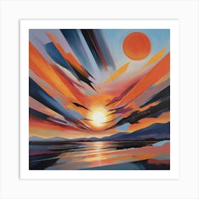 Sunset Paintings Art Print Art Print