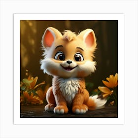 Cute Fox 78 Art Print