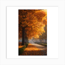 Autumn In The Park Art Print