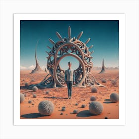 Man In The Desert 191 Art Print