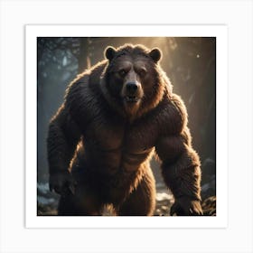 Older Warrior Bear Art Print