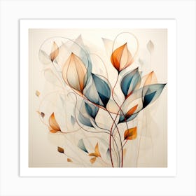 Abstract Floral Painting 1 Art Print