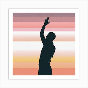 Silhouette Of A Man 1 Art Print