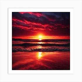 Sunset Over The Ocean 83 Art Print