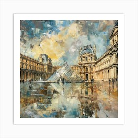 Paris Louvre 3 Art Print