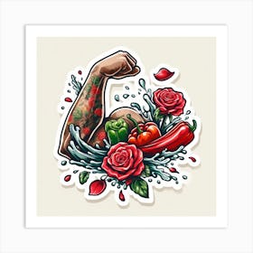 Tattooed Biceps Art Print