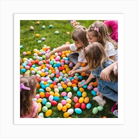 Easter Egg Hunt 3 Art Print