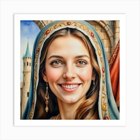 Young Woman Smiling Art Print