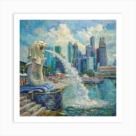 Singapore Cityscape Art Print