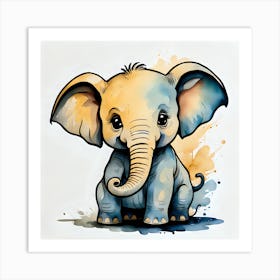 Baby Elephant Art Print