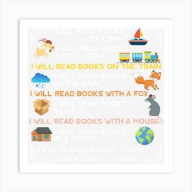 I Will Read Books On A Boat & Everywhere Reading Art Print