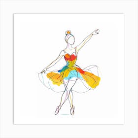 Dancing in Color The Ballet of Light Ballerina I Art Print