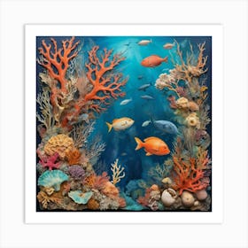 Coral Reef Painting 2 Art Print