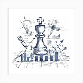 Chess King Art Print