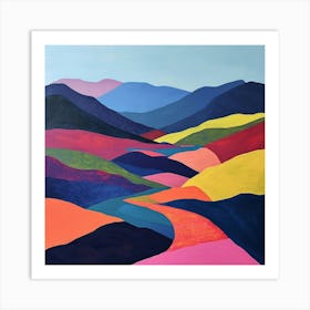 Colourful Abstract Cairngorms National Park Scotland 3 Art Print