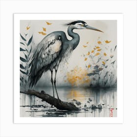 Blue Heron Art Print