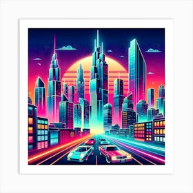 80'S Cityscape Art Print