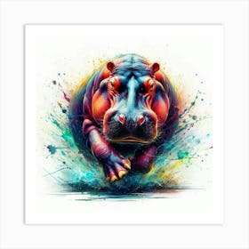 Hippo 5 Art Print