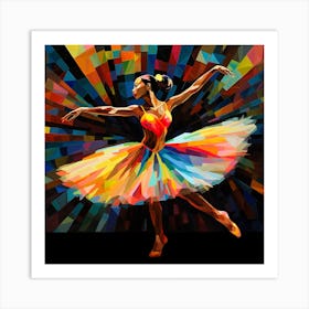 Colorful Ballerina Art Print