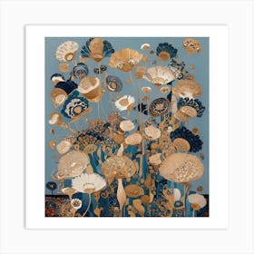 Gilded Blossoms Inspired By Klimt S Art (2) Art Print