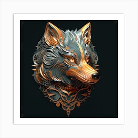 Wolf Head Art Print