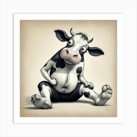 Funny Cow Art Print