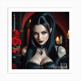 Gothic Beauty 1 Art Print