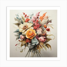 Bouquet Of Flowers Art Print