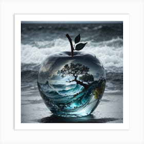 Apple On The Beach Art Print