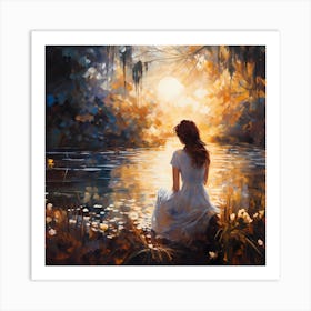 Opulent Overture: Impressionist Tale of Elegance and Nature Art Print