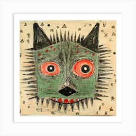 Abstract Wolf 1 Art Print