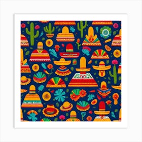 Mexican Seamless Pattern Art Print