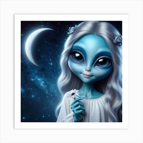 Alien Girl Art Print