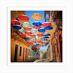 Colorful Umbrellas 3 1 Art Print