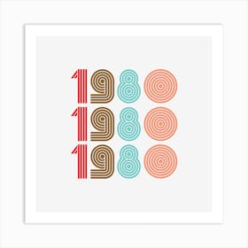 Retro 1980s 80s Eighties Vintage Art Print