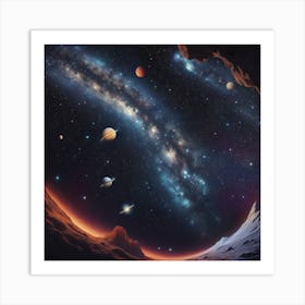 Planets In Space Art Print