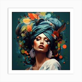 Woman In A Turban Art Print