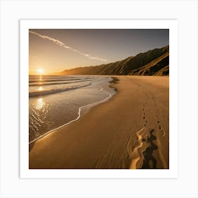 Sunset On The Beach 3 Art Print