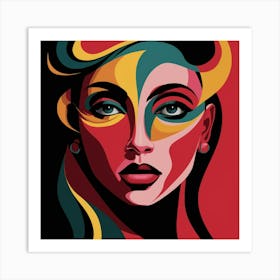 Woman'S Face 2 Art Print