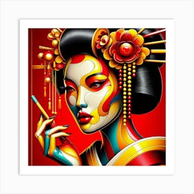 Japan Geisha Visual 6 Art Print