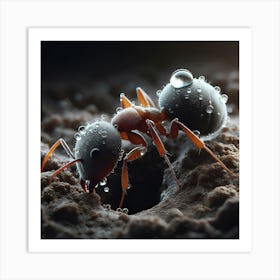 Ant In The Rain Art Print
