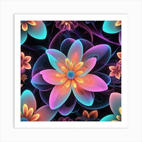 Abstract Flower 1 Art Print