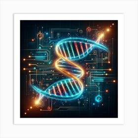 DNA Double Helix - 3 Art Print